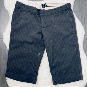 FOX Grey Pinstripe Long Shorts